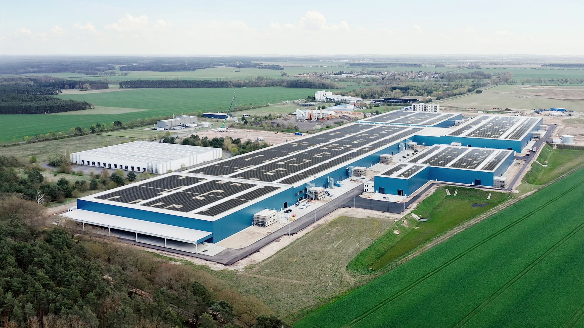 Die Nokera Green Factory bei Stegelitz nahe Magdeburg. Foto: NOKERA. ZUR REDAKTIONELLEN VERWENDUNG FREI